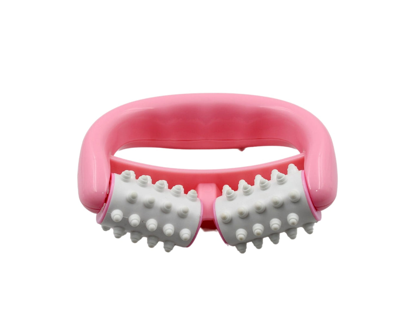 Manual Round Handle Plastic 2 Rollers Massage Roller Cellulite Roller for Legs, Arms, Back, Muscle Pain Relief and Muscle Relaxation