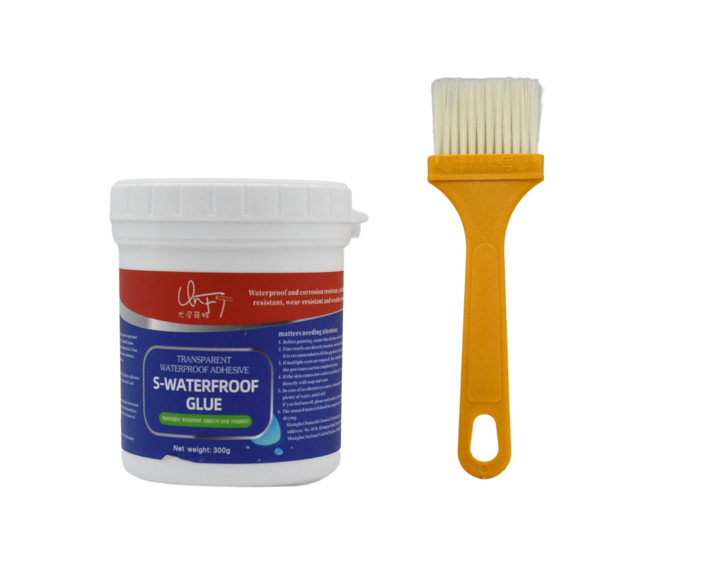 7935 Transparent Waterproof Glue 300g with Brush, Leakage Protection Outdoor Bathroom Wall Tile Window Roof, Anti-Leakage Agent, sealant glue, Roof Sealant Waterproof Gel