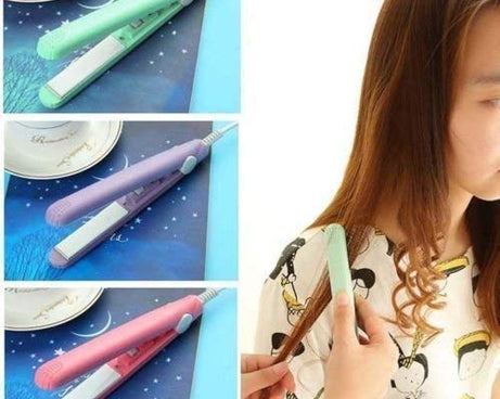 Beauty and Personal Care Professional Ceramic Plate Mini Hair Styler Straightener and Curler