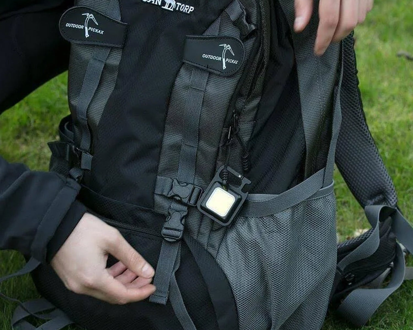 Rechargeable Keychain Mini Flashlight with 4 Light Modes,Ultralight Portable Pocket Light with Folding Bracket Bottle Opener and Magnet Base for Camping Walking