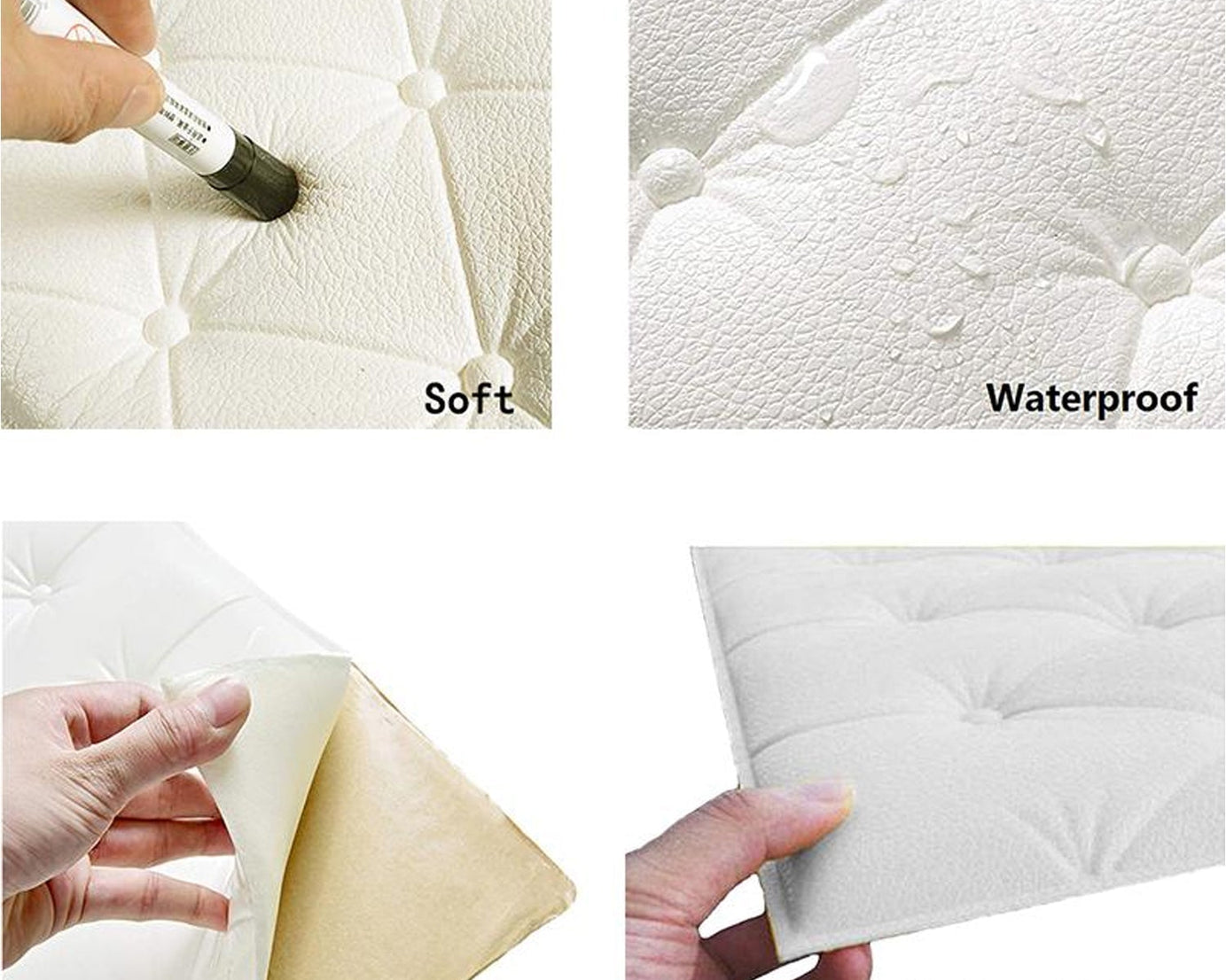 Textured brown cushion wall panel.