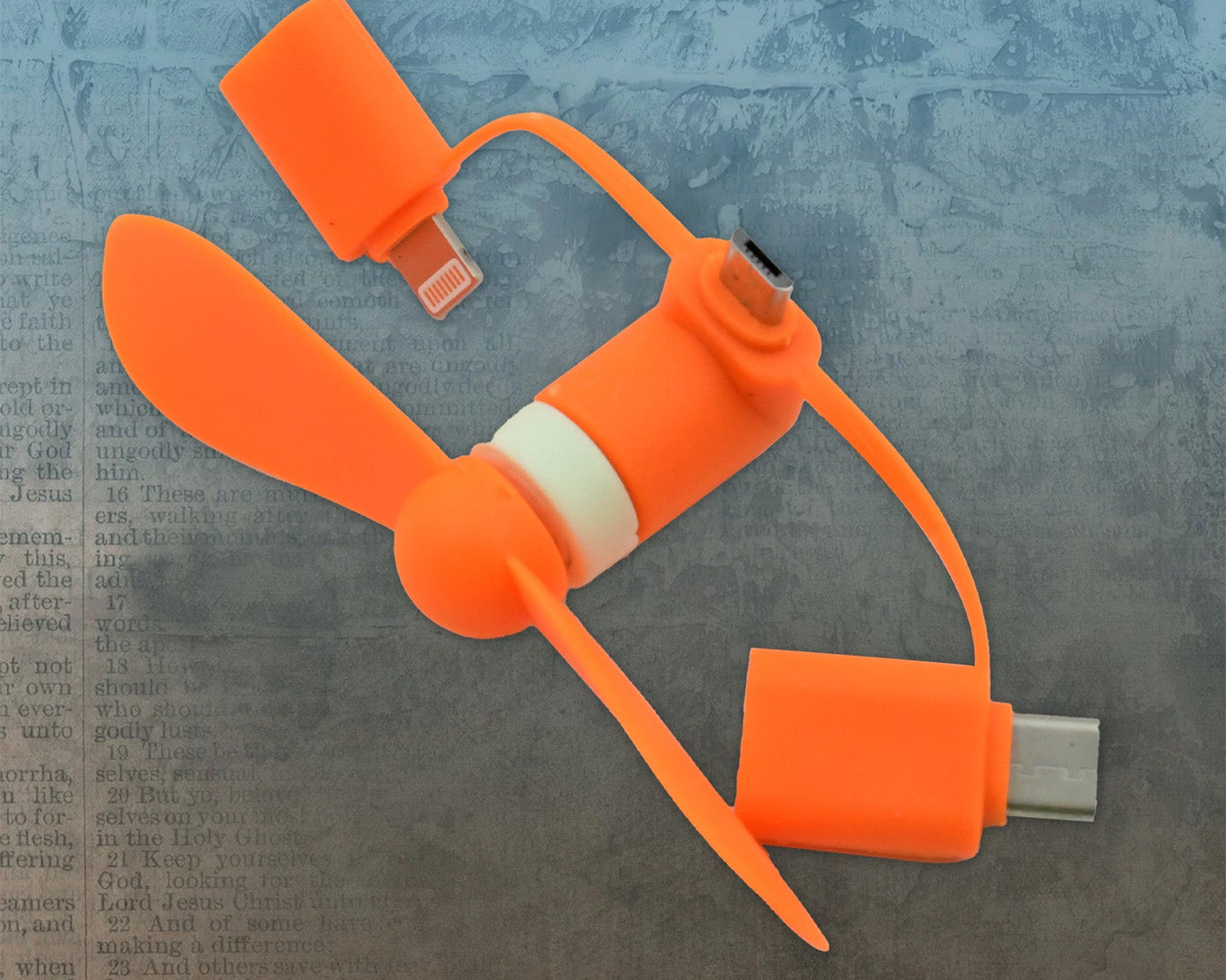 3-in-1 Mini Fan: Portable Cooling for Android, iPhone & Type-C (1 Pc)