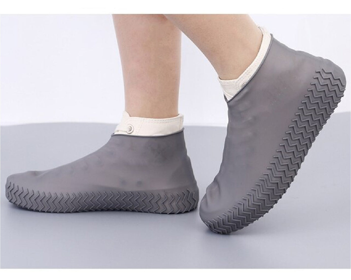 Clear anti-skid shoe cover