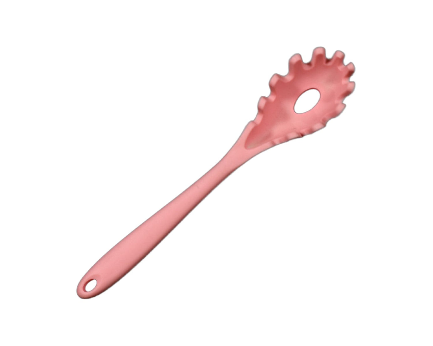 Silicone pasta fork, non-slip handle, safe for non-stick pots