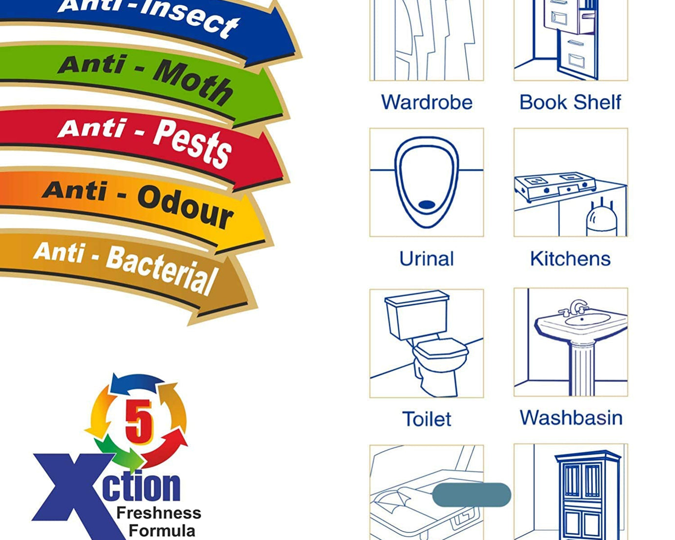 Bathroom air freshener block with floral motif