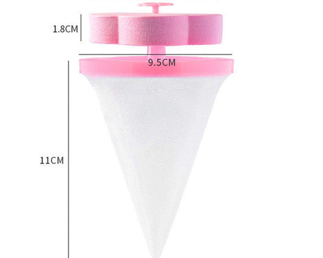 Filter mesh pouch for laundry lint and hair.