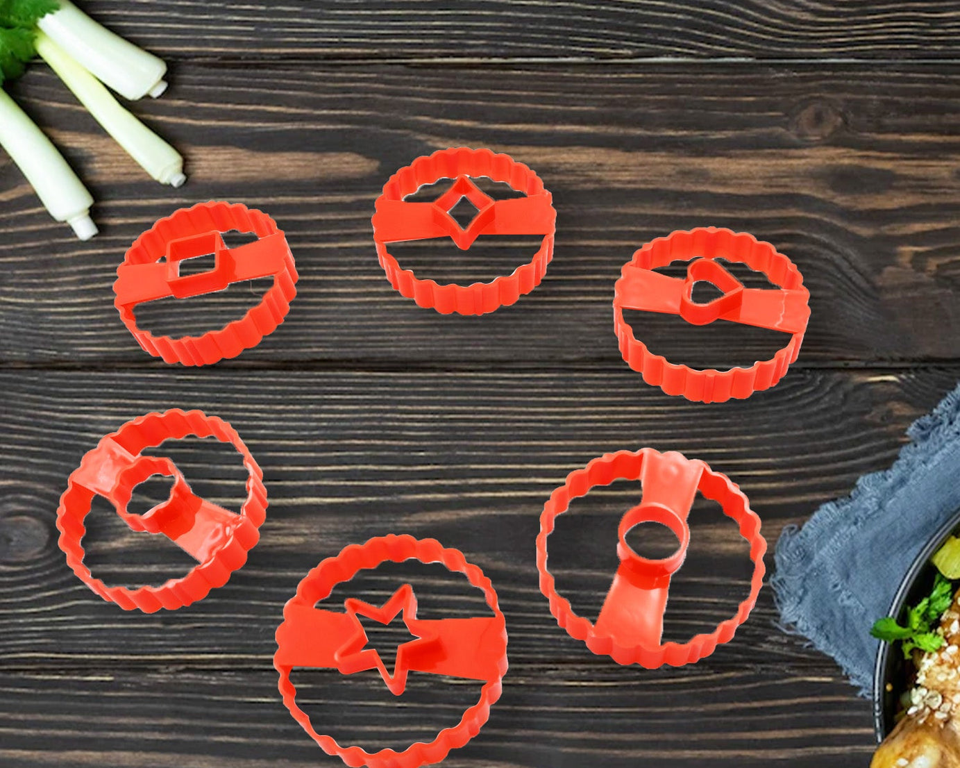 Cookie Cutters Set Plastic Easter Biscuit Cutting Tool for DIY Cake Decoration Fondant Biscuit Cookie Pastry Sandwich (6 Pc Set )