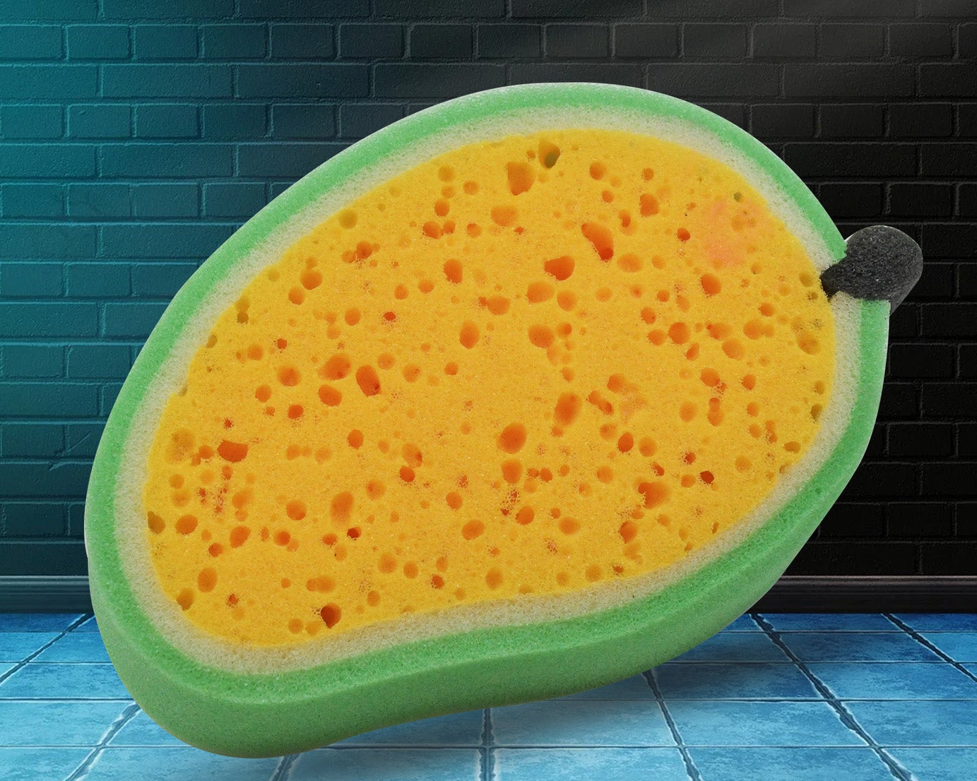 Multipurpose Mango Dish Sponge: Cleans Kitchen & Bath (Soft & Durable, 1 Pc)