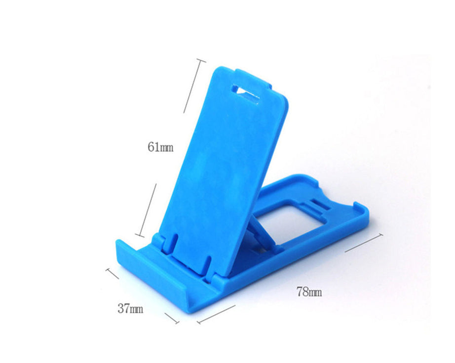 Portable mobile stand with foldable design for space-saving storage.