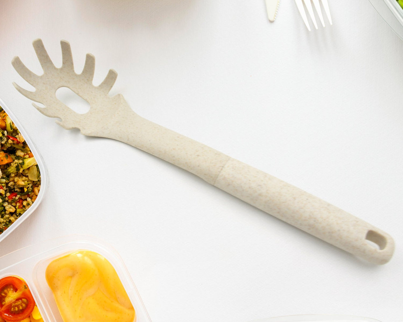 Plastic Kitchen Accessories Whisk , Pasta Spoon & Soup Spoon Heat Resistant  Non Stick Spoons Kitchen Cookware Items  (1 Pc )