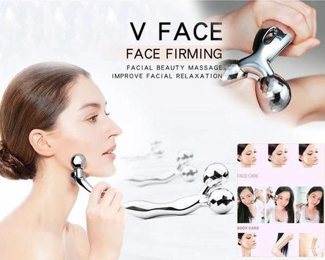 Skin care roller with 3D facial massager.