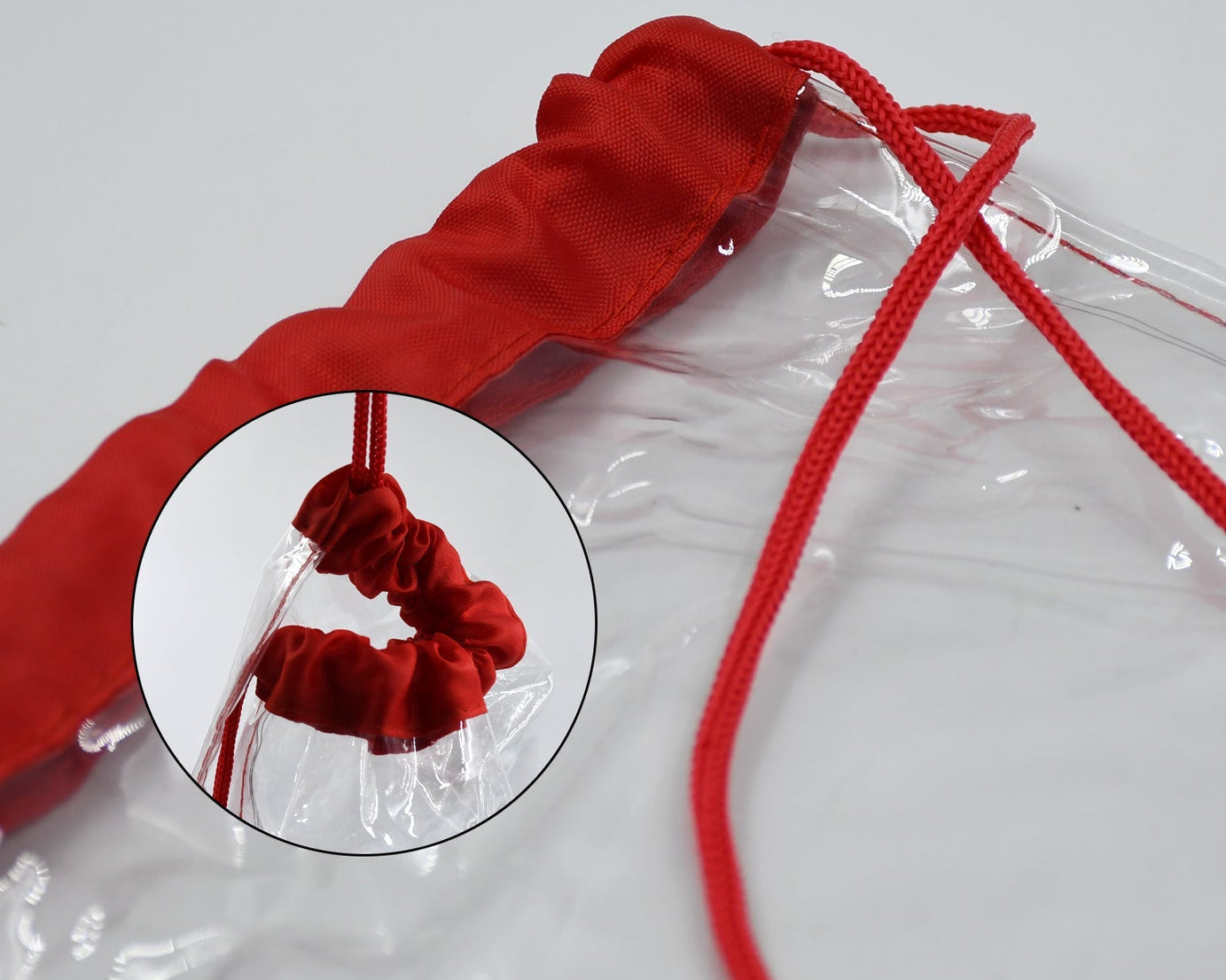 Plastic Waterproof Pouch Transparent Stadium Bags Clear String Bag for Gym Concert Travel Beach Swimming Sport