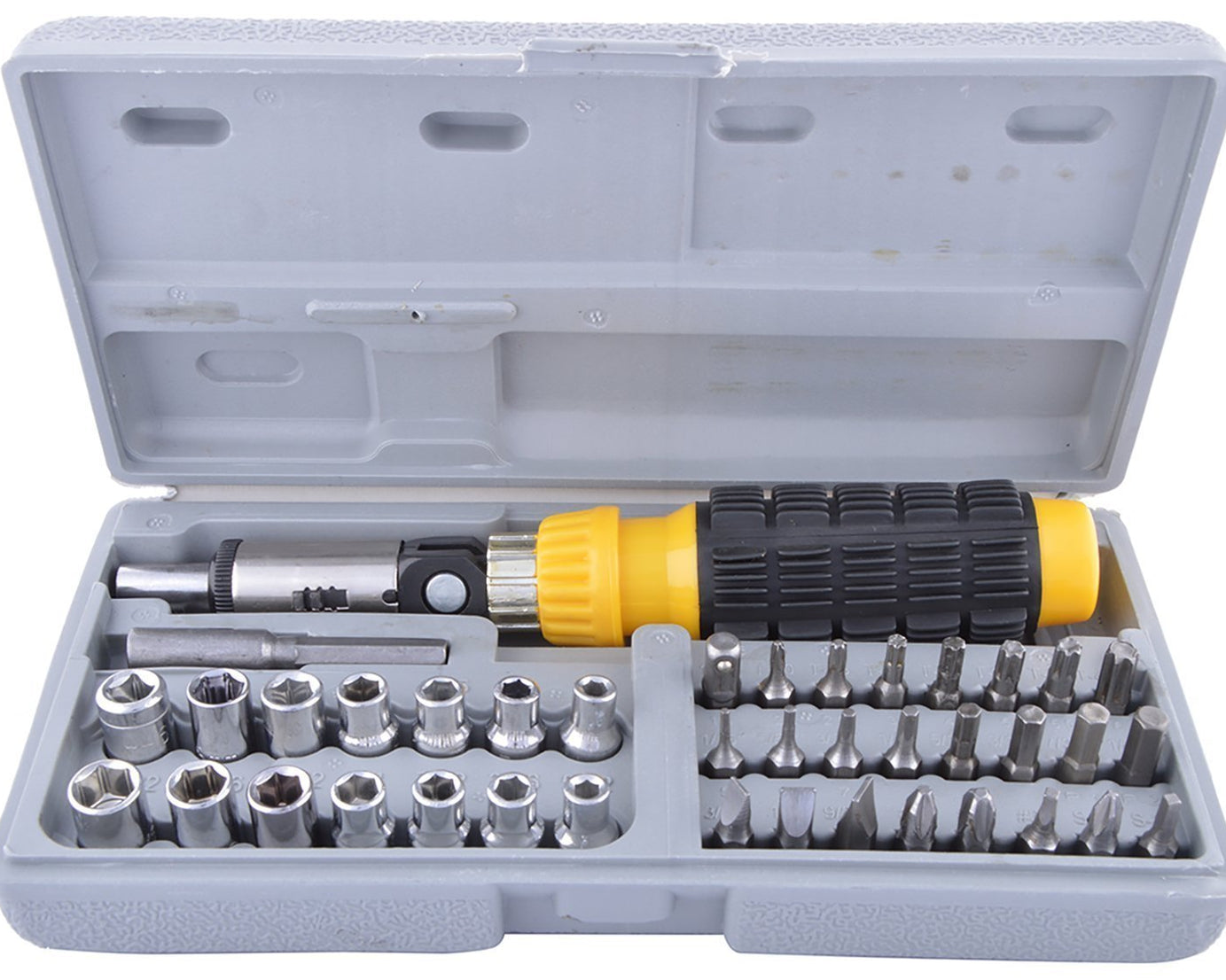 41-piece socket and screwdriver tool kit