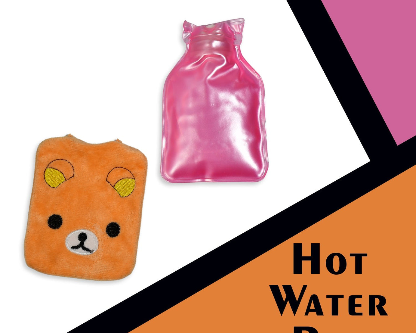 6503 Orange Panda small Hot Water Bag with Cover for Pain Relief, Neck, Shoulder Pain and Hand, Feet Warmer, Menstrual Cramps.