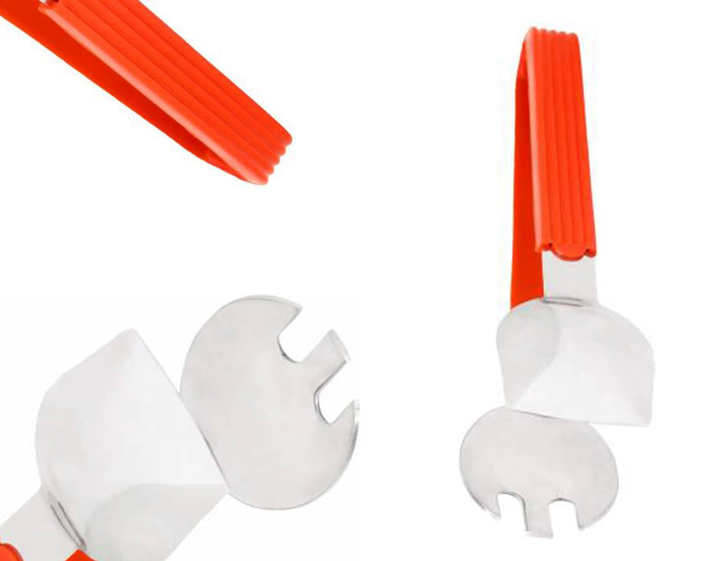 Functional salad serving tongs for household and kitchen use.
