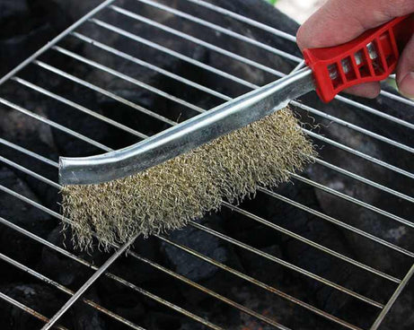 Wire hand brush for paint and rust removal