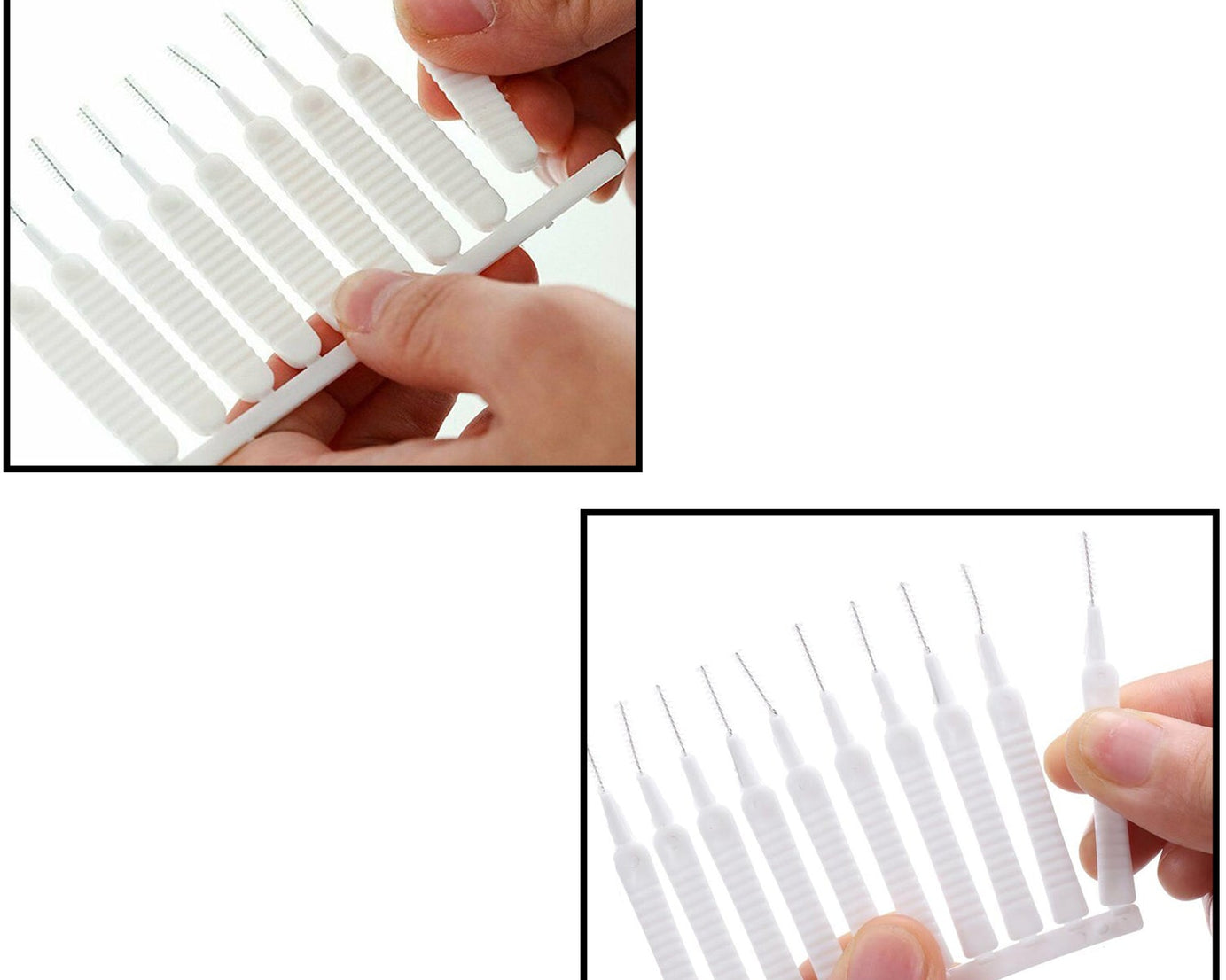 Set of 10 small shower head cleaning brushes