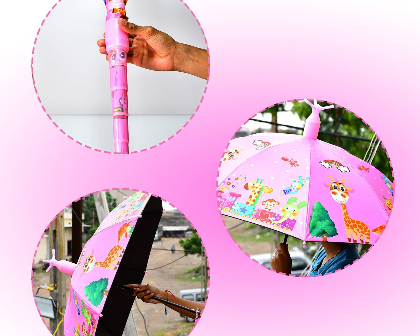 Lightweight umbrella with handle