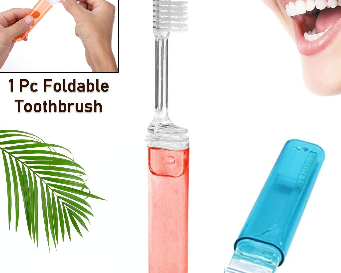 Foldable Toothbrushe Portable Folding Toothbrush Super Soft Bristle Travelling Toothbrush Fold Travel Camping Hiking Outdoor Easy To Take Teethbrush (1 pc )