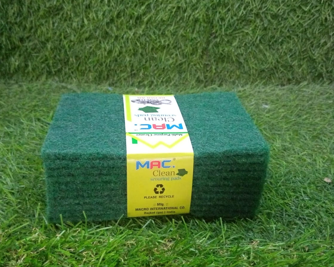 Aqua green scrub sponges, 10 pieces for effective cleaning.