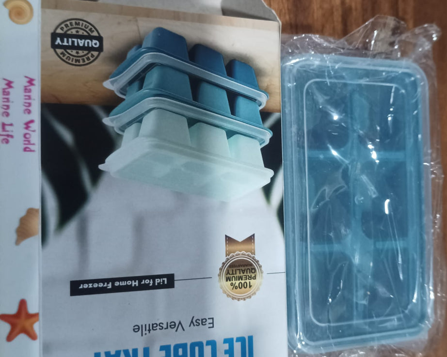 8242 6 Grid Silicone Ice Tray Used In All Kinds Of Places Like Household Kitchens For Making Ice From Water And Various Things And All With Color Box (1 Pc)