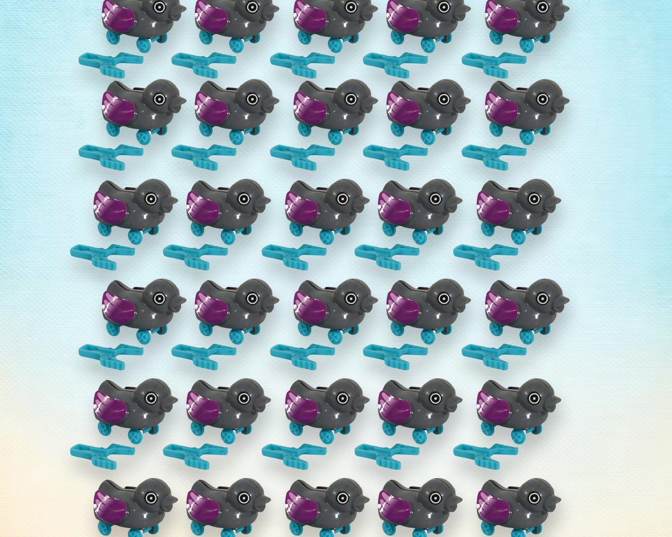 Small push back duck toy, Ejectable spring tail duck, Small DIY duck Toy