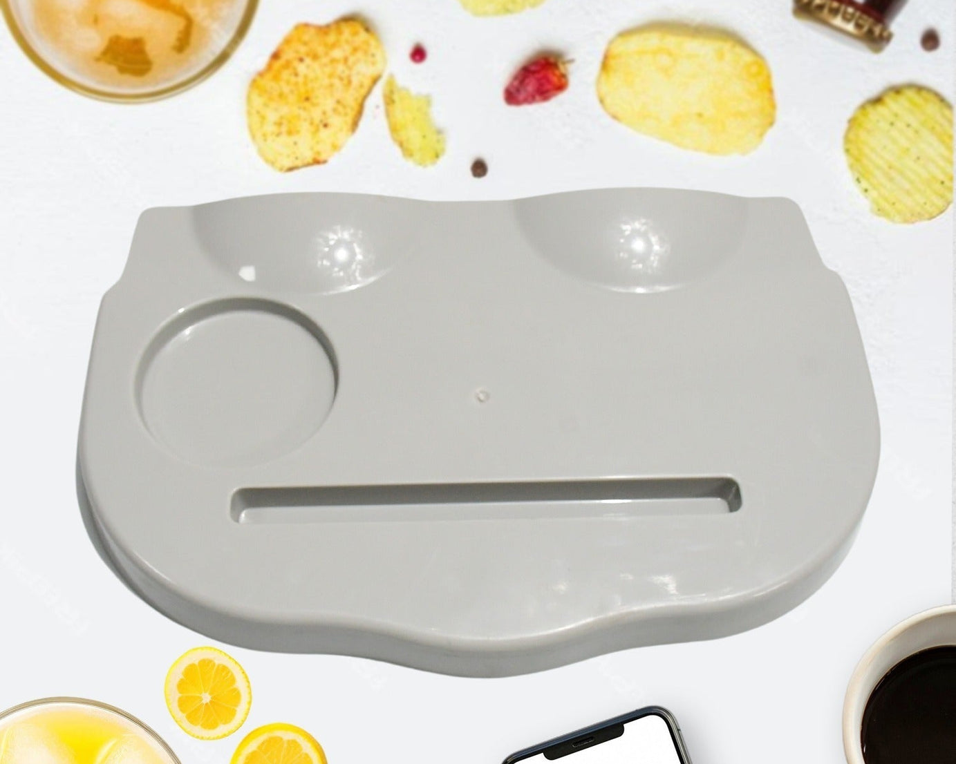 Snack and Drink Holder Tray