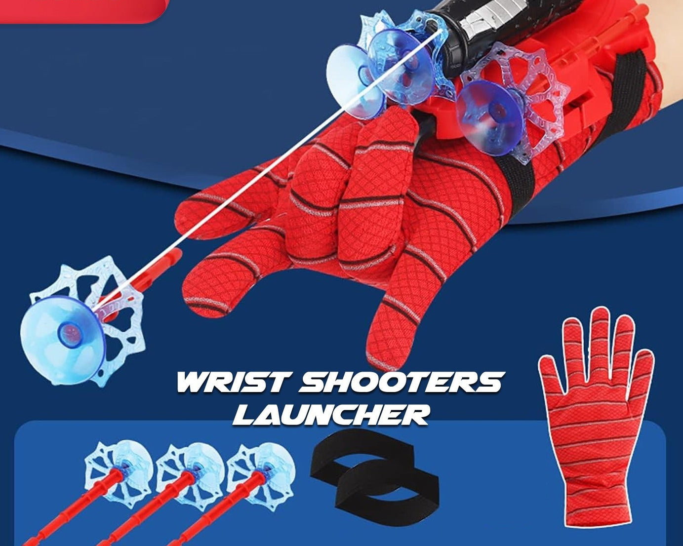 Web Shooter Toy for Kids Fans, Launcher Wrist Gloves Toys For Kids, Boys Superhero Gloves Role-Play Toy Cosplay, Sticky Wall Soft Bomb Funny Children's Educational Toys