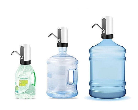 dispenser with water bottle attachment and pump mechanism