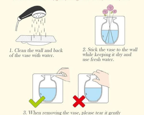 1154 Wall Hanging Silicone Flower Pot Sticker Plant Rack for Decoration  (MultiColour)