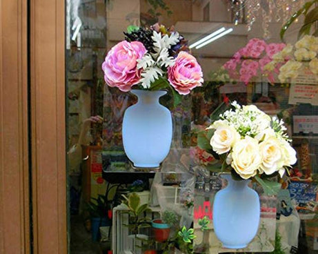 1154 Wall Hanging Silicone Flower Pot Sticker Plant Rack for Decoration  (MultiColour)
