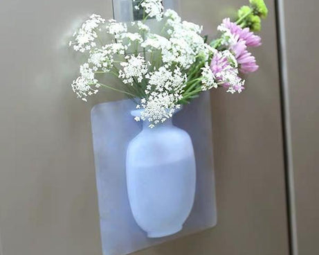 1154 Wall Hanging Silicone Flower Pot Sticker Plant Rack for Decoration  (MultiColour)