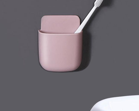 Wall-mounted phone charging case.