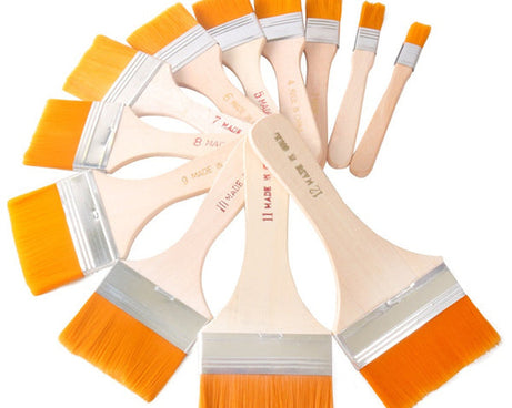 Artistic Flat Painting Brush - Set of 12