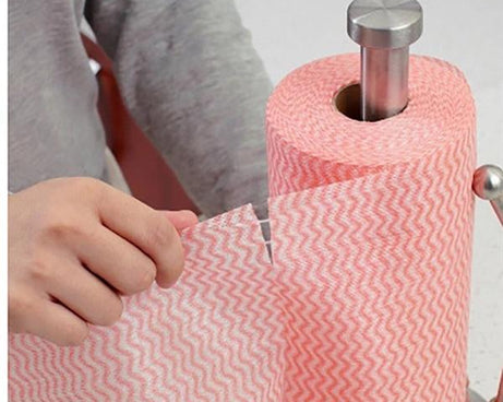 Non Wooven Fabric Disposable Handy Wipe Cleaning Cloth Roll (1Pc)