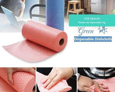Non Wooven Fabric Disposable Handy Wipe Cleaning Cloth Roll (1Pc)