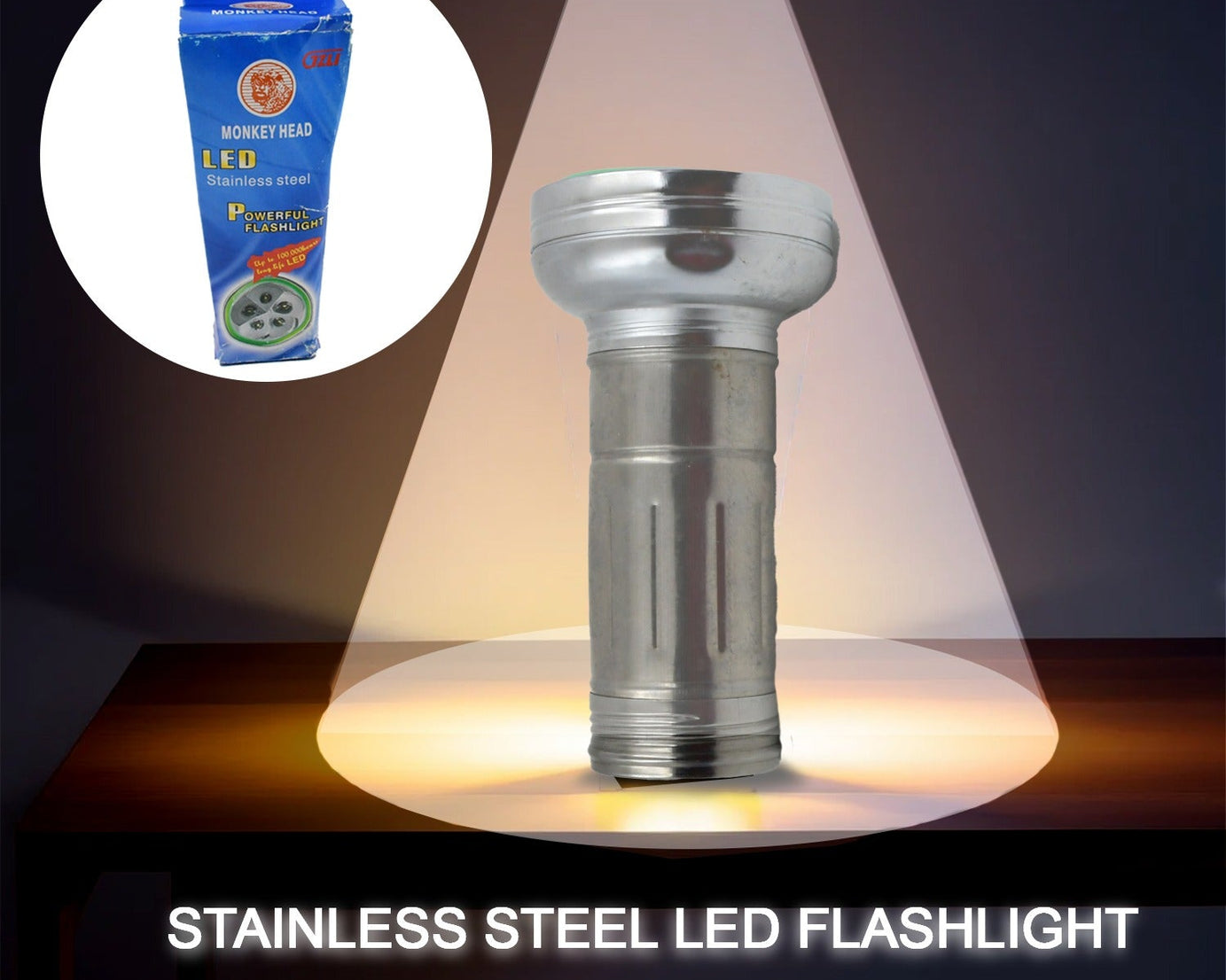 Nostalgic Flashlight,Flashlight Outdoor, Portable Nostalgic Simple Iron Outdoor Old-Fashioned Flashlight