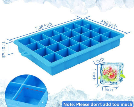 Silicone Ice Cube Trays 24 Cavity Per Ice Tray [Multicolour]