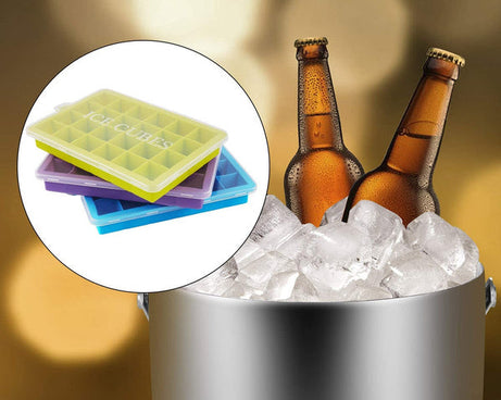 Silicone Ice Cube Trays 24 Cavity Per Ice Tray [Multicolour]
