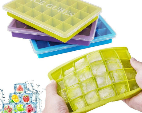 Silicone Ice Cube Trays 24 Cavity Per Ice Tray [Multicolour]
