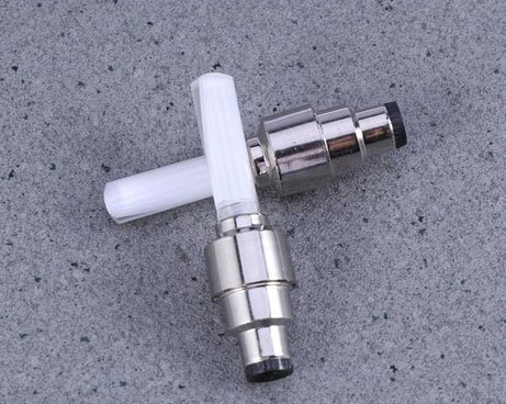 Set of LED tire valve caps with lighting feature