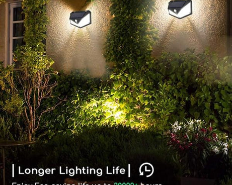 Outdoor LED solar light for illuminating pathways and security