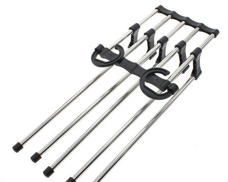Adjustable trouser pants hanger organizer for space-efficient storage