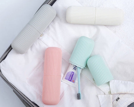 Compact storage organizer in capsule shape for versatile use.