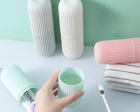 Capsule-shaped storage organizer, ideal for keeping small items.