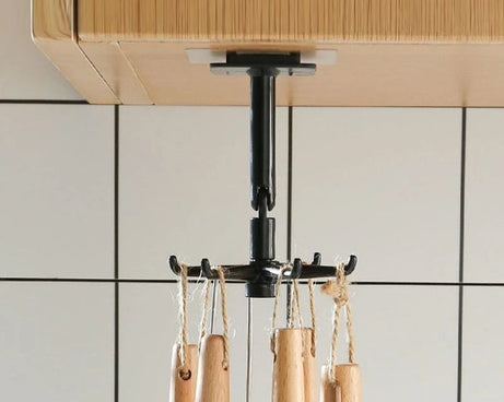 360° rotatable hooks for hanging, pack of 2 with brown box