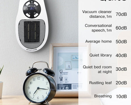 Portable electric fan heater for desk or tabletop use