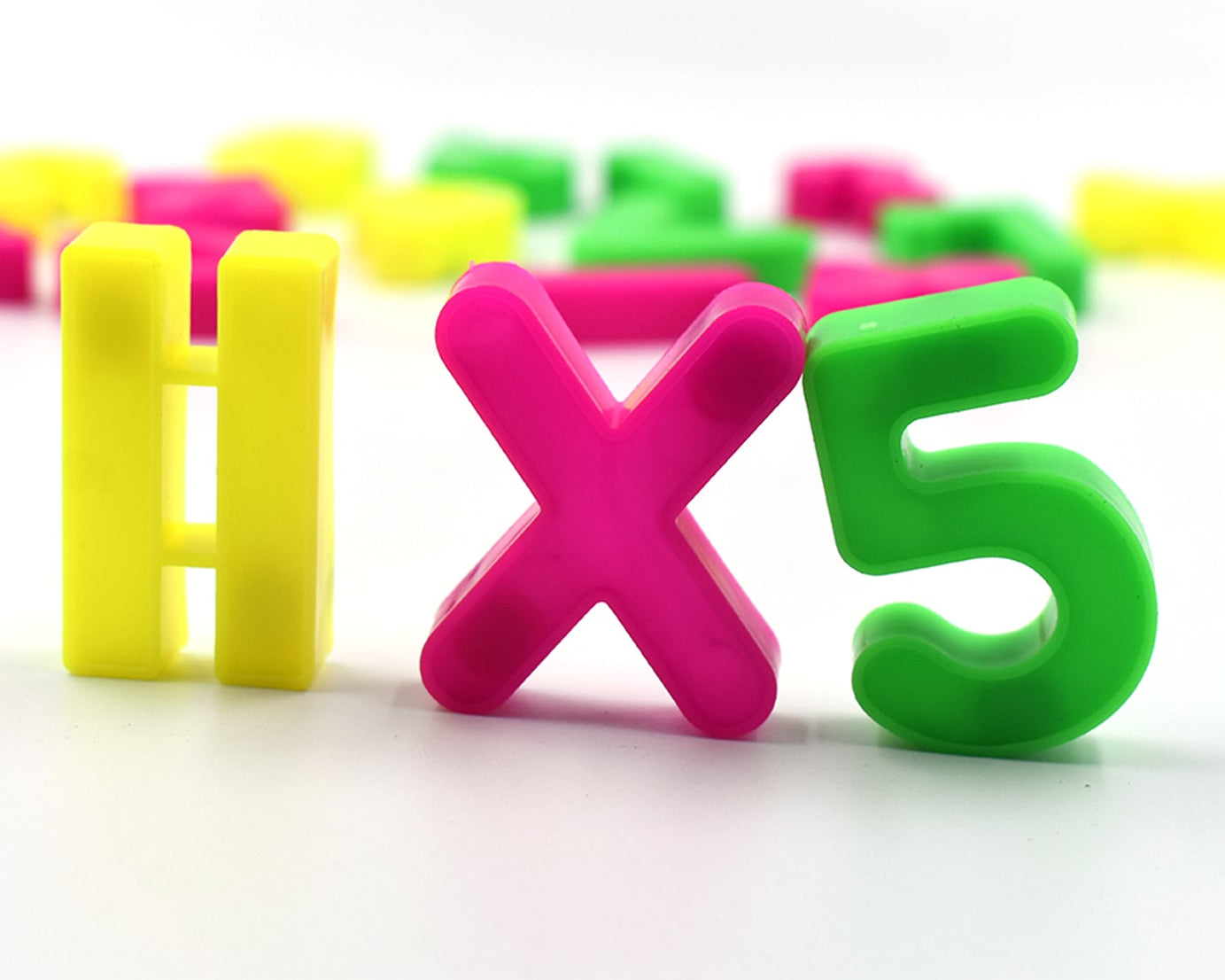 Colorful magnetic numbers for early learning and fun.