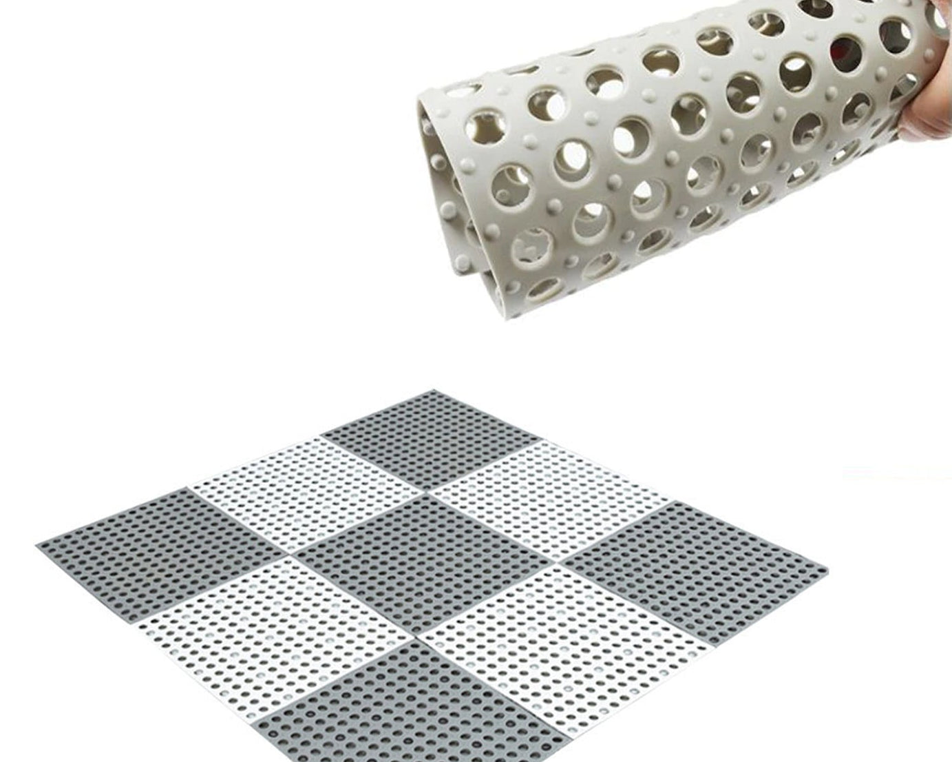 Slip-resistant bath mat used for safety in the shower or bathtub