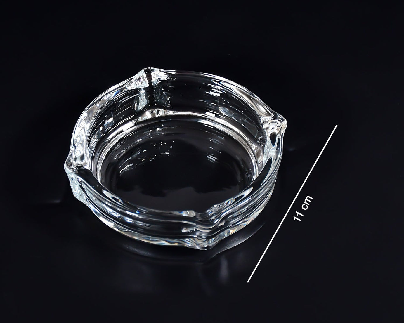 Decorative crystal ashtray for home decor.